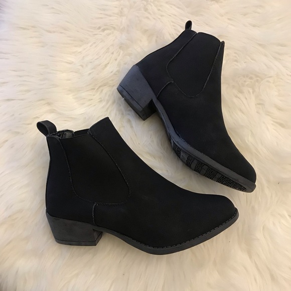 •RESTOCKED• Black Distressed Slip On Fall Bootie - Picture 7 of 8